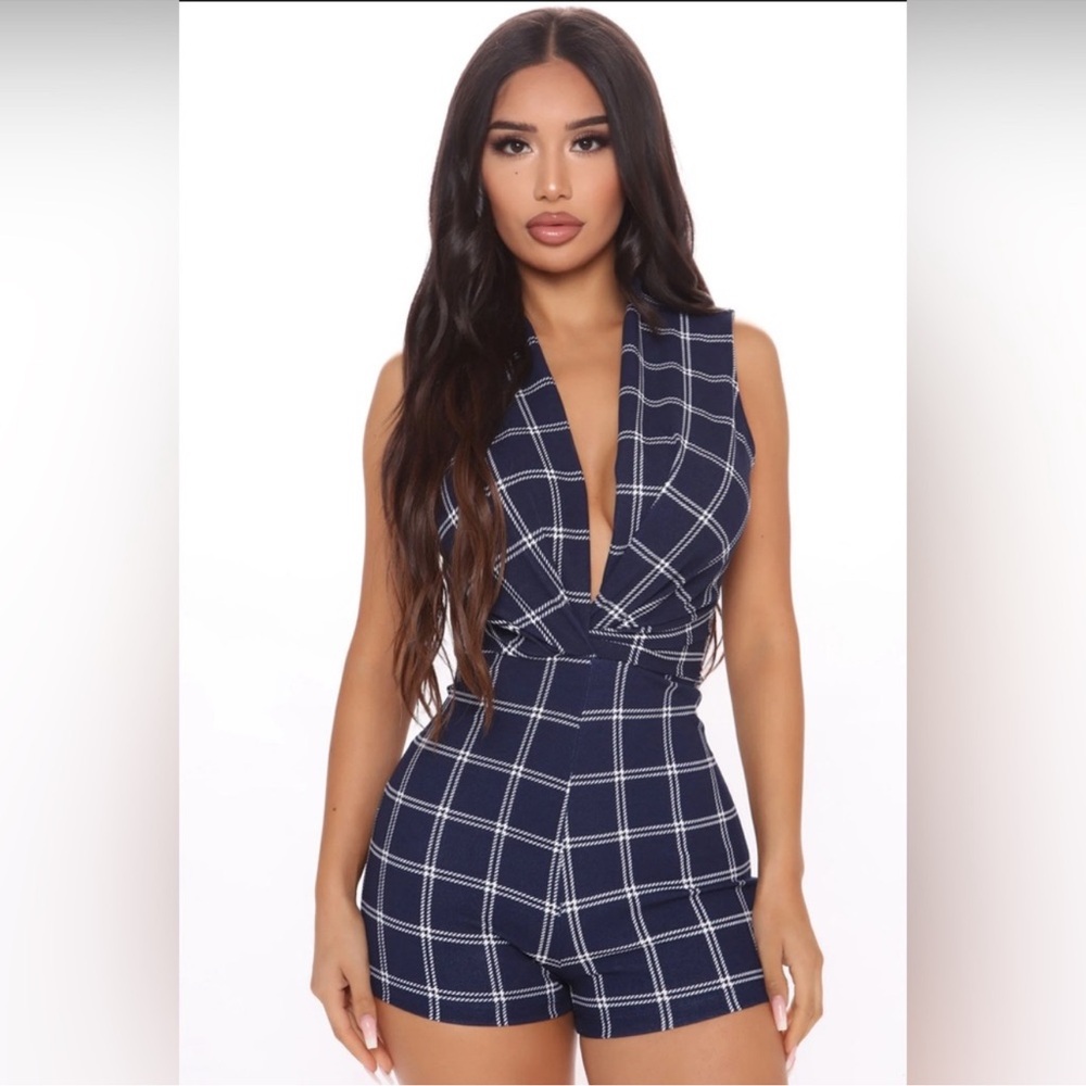 Plaid Fashion Nova Romper
